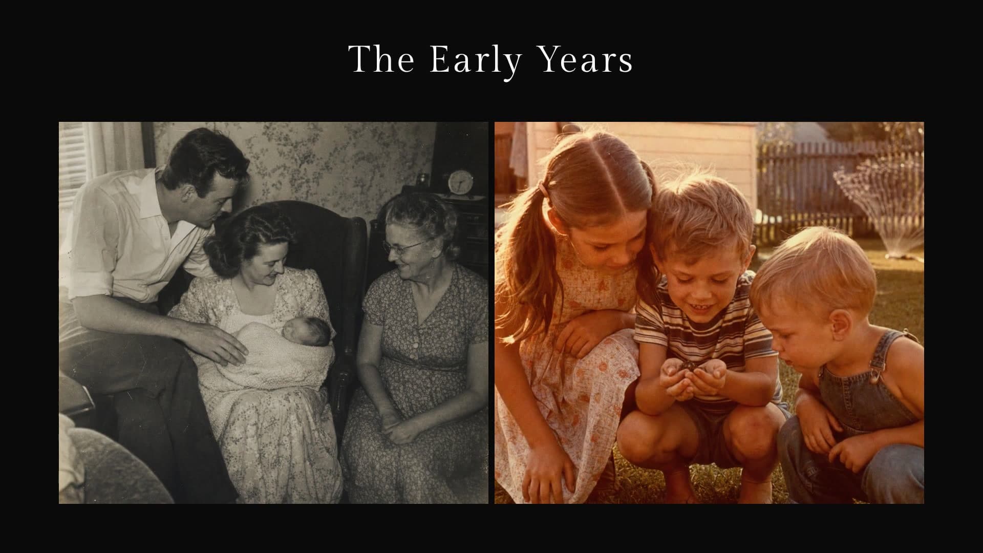 The Early Years — a frame from the composed memorial video